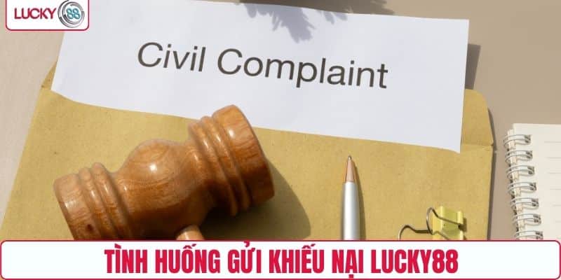 Tình huống gửi khiếu nại LUCKY88